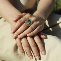 Lunar Sunbeam Labradorite Ring