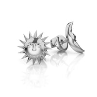 Celestial Sun and Moon Stud Earrings