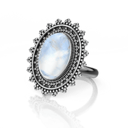 Silver Lunar Sunbeam Ring