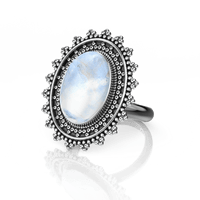 Silver Lunar Sunbeam Ring