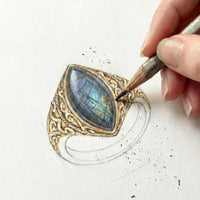 Aryia Labradorite Ring