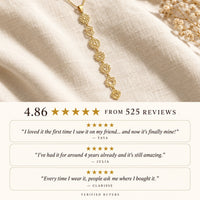 Daya 7-Chakra Necklace rated 4.86 stars from 525 reviews with customer quotes