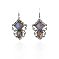 Silver Crystal Bees Earrings