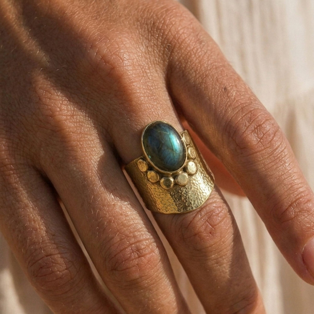Luna Labradorite Ring
