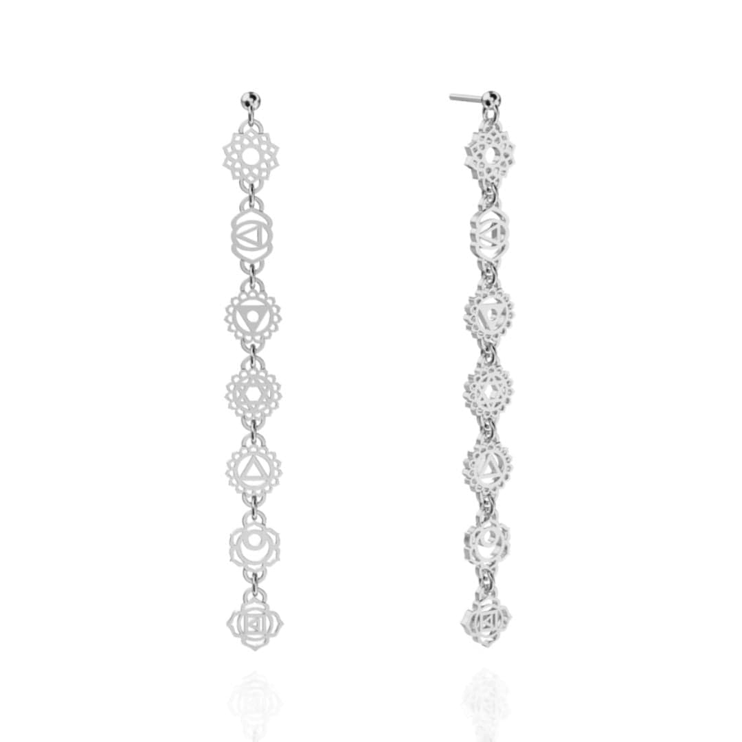 Chakra Silver Earrings