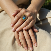 Lunar Sunbeam Labradorite Ring