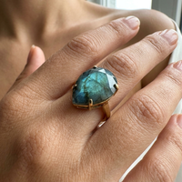 Lunar Labradorite Ring