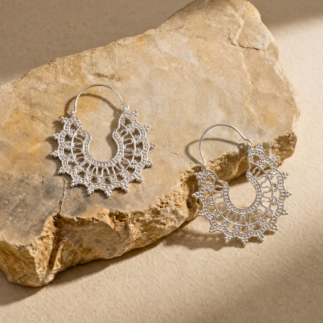 Samadhi Silver Earrings