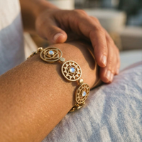 Chakra Moonstone Bracelet