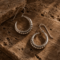 Silver Naga Earrings