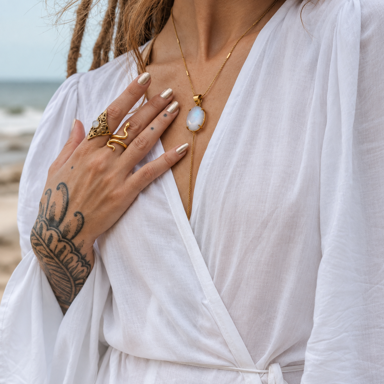 Nura Moonstone Necklace