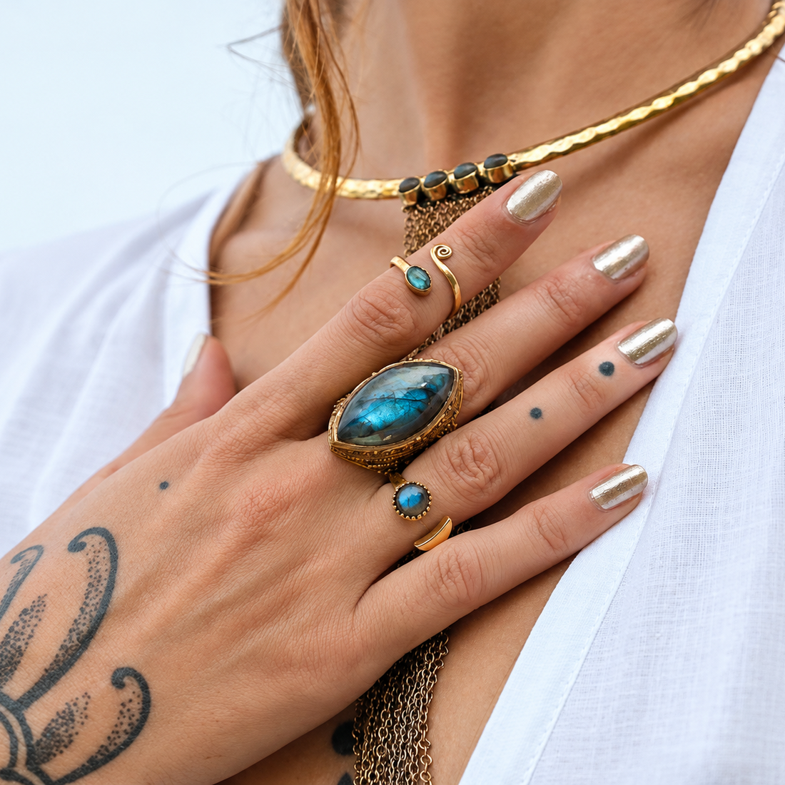 Aryia Labradorite Ring