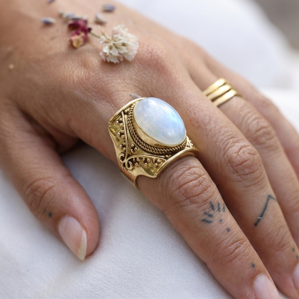 Muse Moonstone Ring