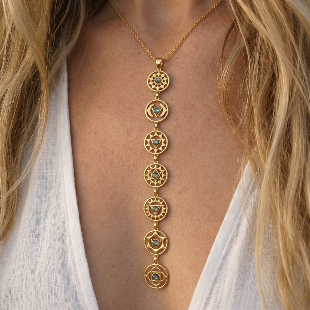 Chakra Labradorite Necklace