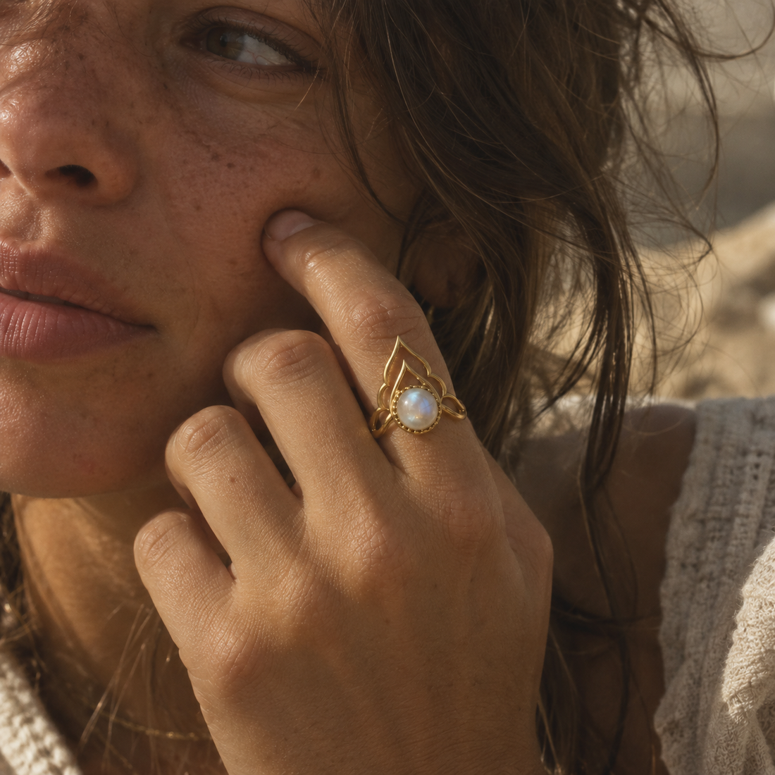 Ayla Moonstone Ring