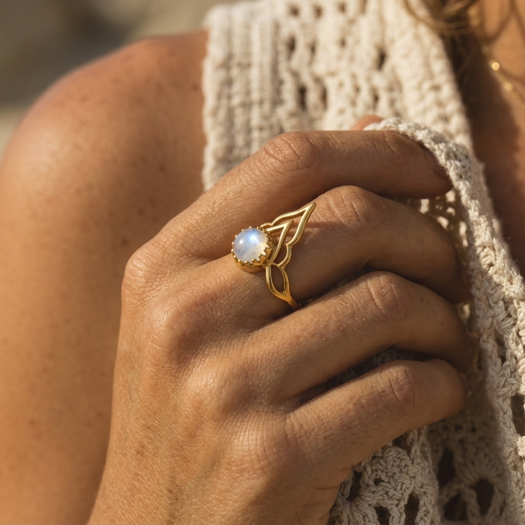 Ayla Moonstone Ring