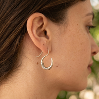 Silver Naga Earrings