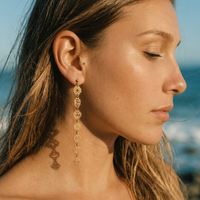 Daya 7-Chakra Gold Earrings