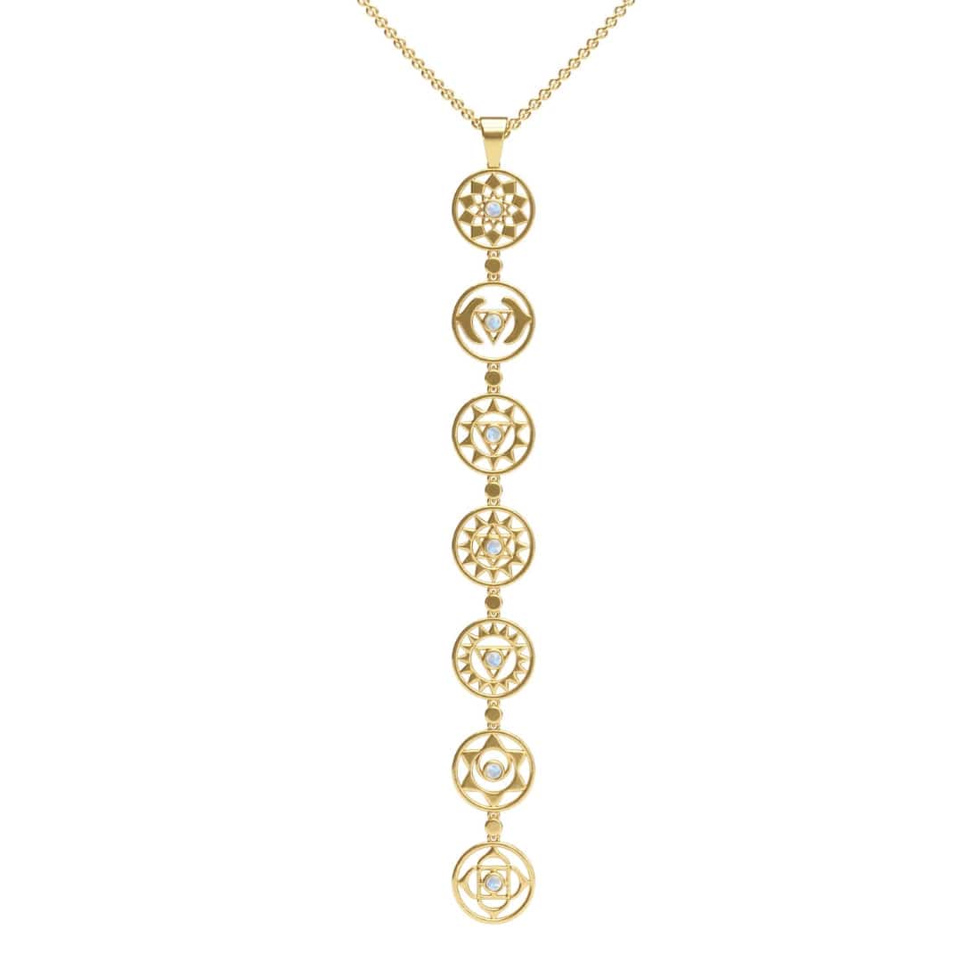 Chakra Moonstone Necklace